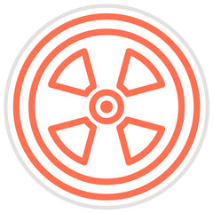 Fototapeta premium Nuclear Vector Icon Design Illustration