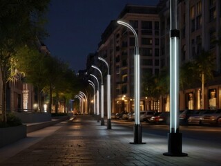 Fototapeta na wymiar Efficient LED Street Lights