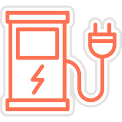 Charging station Vector Icon Design Illustration