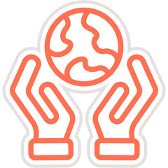 Save the World Vector Icon Design Illustration