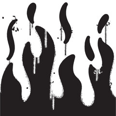 Vector graffiti spray paint fire isolated vector illustration