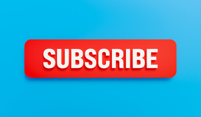 Subscribe banner in red and blue. Sign up, register, apply, support, social media follower.