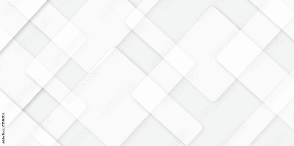 Poster abstract modern white pattern geometric luxury gradient background random square shape design. 3d sh