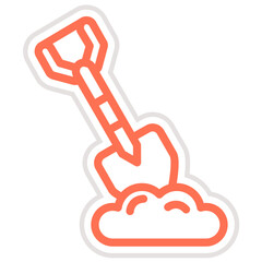 Shovel Vector Icon Design Illustration