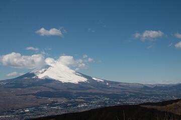 晴天の富士山風景