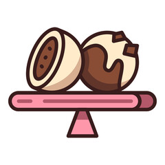 Chocolate Ball Color Icon