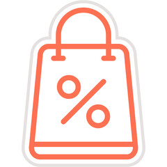 Shopping bag Vector Icon Design Illustration