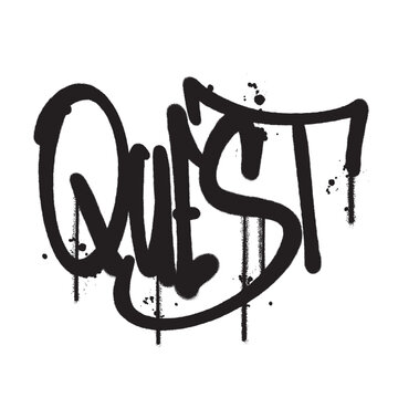 recommend clip art: Vector graffiti spray paint quest isolated vector illustration