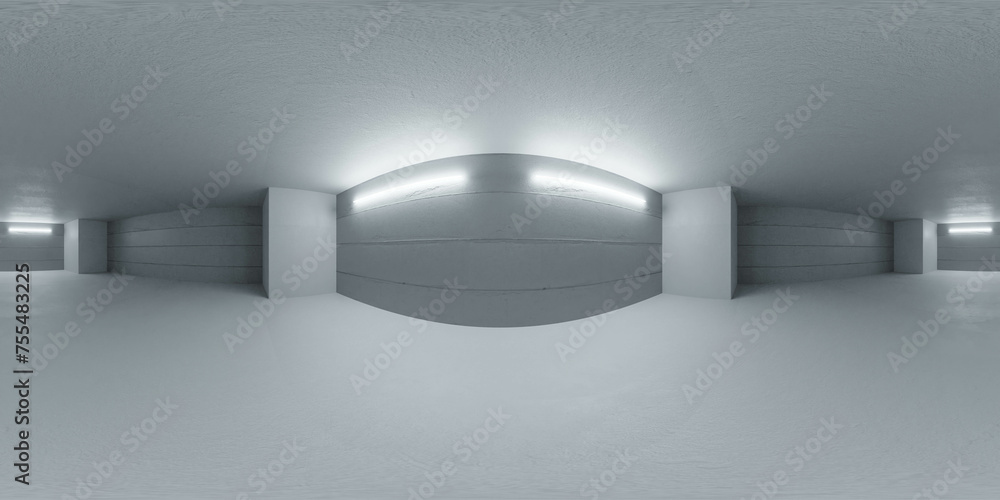 Poster empty room with multiple ceiling lights 360 panorama vr environment map