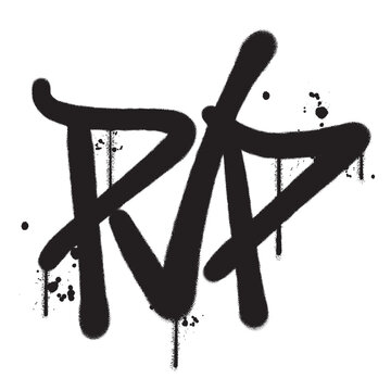 Vector graffiti spray paint word pvp isolated vector illustration