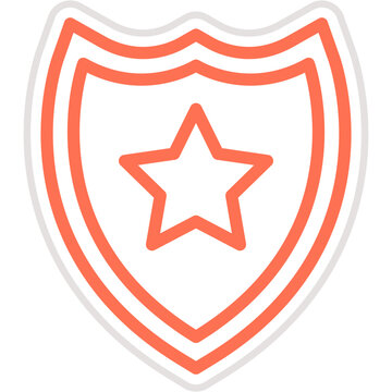 Police badge Vector Icon Design Illustration