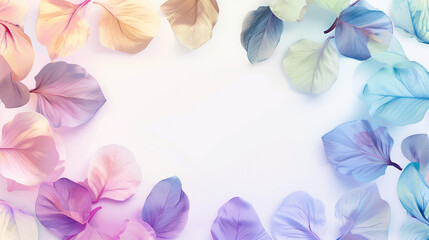 Colorful frame Petals