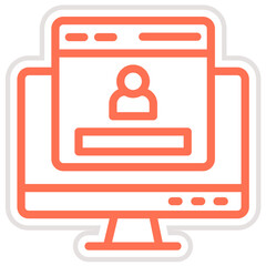 Web login Vector Icon Design Illustration