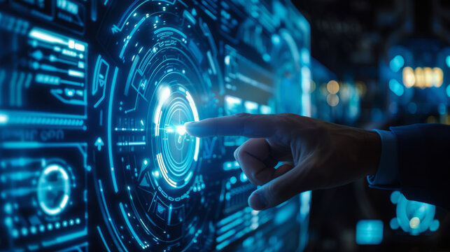 Digital Waterworld: A futuristic fusion of technology and aquatic life, where fish swim seamlessly in a digital sea, symbolizing the interconnected realms of the internet, data, and global communicati