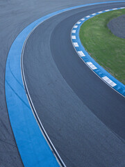 Aerial view racing track circuit motor sport racing track, Track for auto racing top view, Car race...