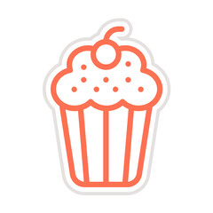 Cup cake Vector Icon Design Illustration