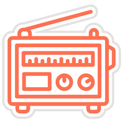 Radio Vector Icon Design Illustration