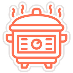 Rice cooker Vector Icon Design Illustration