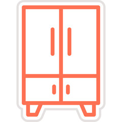 Cupboard Vector Icon Design Illustration