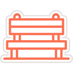 Bench Vector Icon Design Illustration