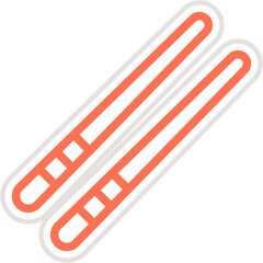 Chopsticks Vector Icon Design Illustration