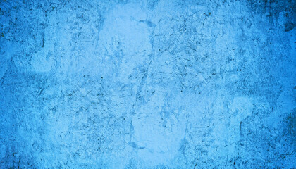 Fototapeta na wymiar abstract blue background texture concrete or plaster hand made wall with grunge cracks; decorative stucco