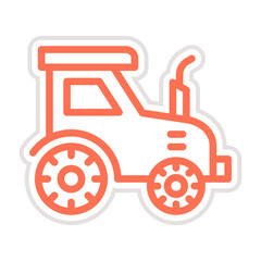 Obraz premium Tractor Vector Icon Design Illustration