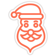Fototapeta premium Santa claus Vector Icon Design Illustration