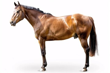 a horse standing on a white background