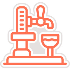 Beer Tap Vector Icon Design Illustration