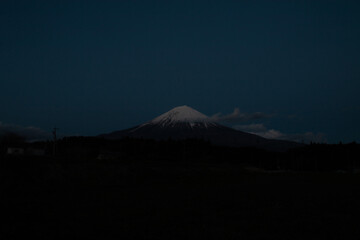 朝霧高原と富士山