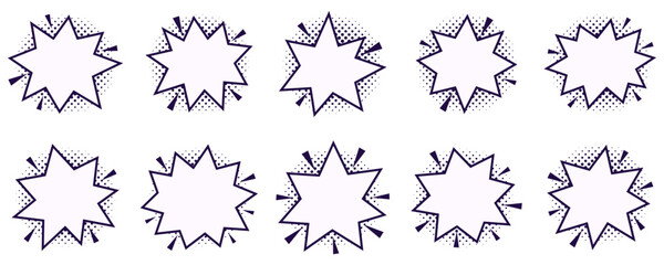 Obraz premium Cartoon Explosion Shape