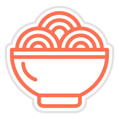 Obraz premium Ramen Vector Icon Design Illustration