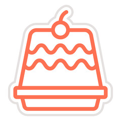 Pudding Vector Icon Design Illustration