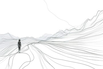 illustration of the long way in minimalist style (2)