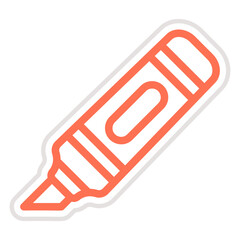 Highlighter Vector Icon Design Illustration