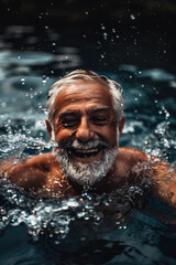 "Active Senior in Water Exercise",Active elder people, Adventure