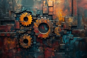 Fractured Mechanisms - obrazy, fototapety, plakaty