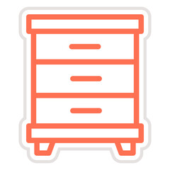 Cabinet Vector Icon Design Illustration