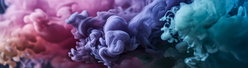An ethereal blend of colors swirls together, creating a captivating dance of smoke and hues