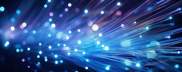 Fototapeta premium Abstract close up fiber optics light for background. Holiday concept. Optic communication and technology background.