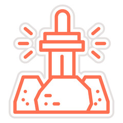 Excalibur Vector Icon Design Illustration
