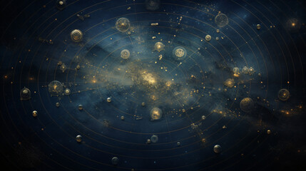 A celestial map with undiscovered star clusters