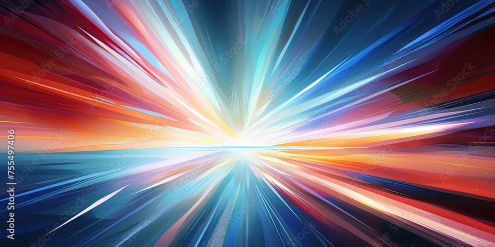 Poster basic but very impressionistic, warp lightspeed background with some tranquility and speed. clean li