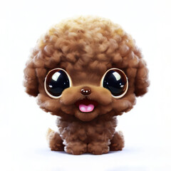 3D little Poodle character 