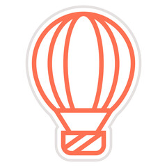 Fototapeta premium Hot air balloon Vector Icon Design Illustration