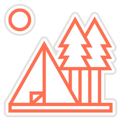 Camp Vector Icon Design Illustration