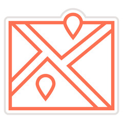 Map Vector Icon Design Illustration