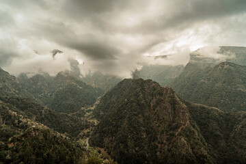 clouds over the mountains