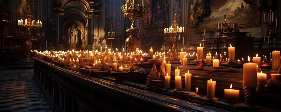 candles in the church
